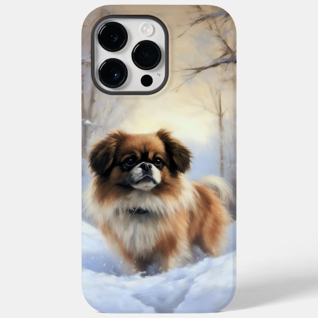 Coques Case-Mate iPhone L'Espagnol Tibétain Laissons Il Neige Noël (Verso)