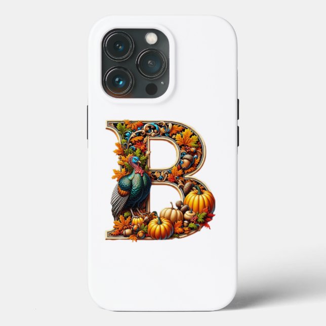 Coques Case-Mate iPhone Letter B in Thanksgiving style (Verso)