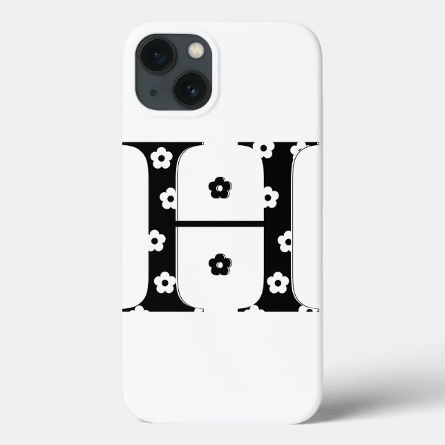 Coques Case-Mate iPhone lettre à motifs floraux H (Verso)