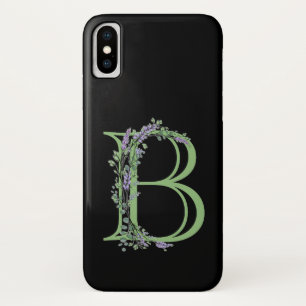 Case-Mate iPhone Case Lettre alphabétique B aquarelle Lavande Eucalyptus