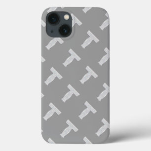 COQUES POUR iPhone LETTRE ARGENT T