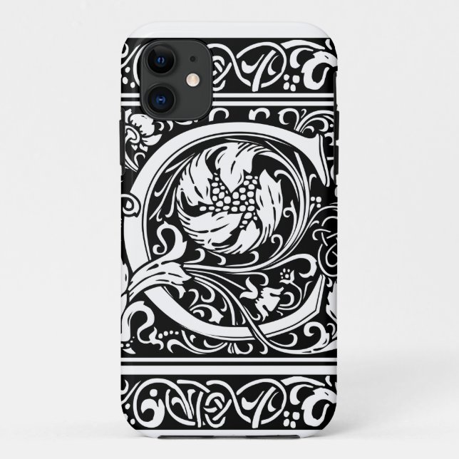Coques Case-Mate iPhone Lettre C Monogramme médiéval Art Nouveau (Dos)