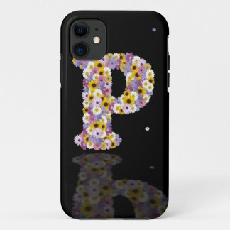 Coque iPhone 11 Lettre de fleurs p
