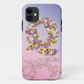Coque Case-Mate Pour iPhone Lettre de fleurs Q