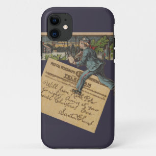 Coques Pour iPhone Lettre de Noël Père Noël vintage