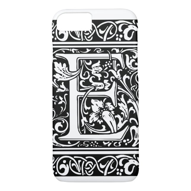Coques Case-Mate iPhone Lettre E Monogramme médiéval Art Nouveau (Dos)