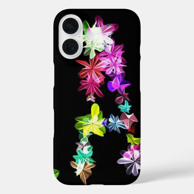 Coques Case-Mate iPhone LETTRE Florale A ART (Verso)