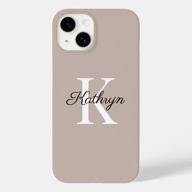 Coques Case-Mate iPhone Lettre initiale de monogramme bohème (Verso)