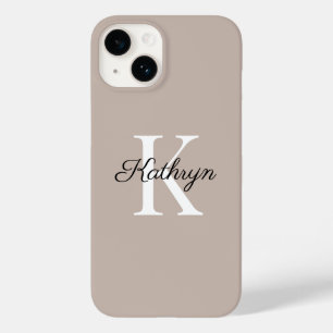 Coque Pour iPhone 14 Lettre initiale de monogramme boho