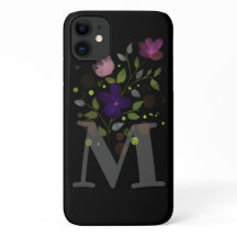 Lettre initiale M Plus Design floral