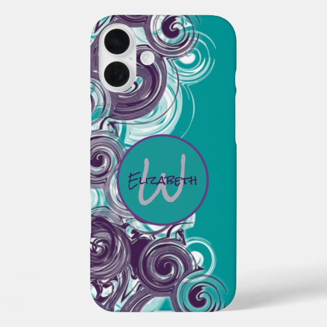 COQUES Case-Mate iPhone LETTRE INITIALE MONOGRAPHIQUE VAGUES ESSENTIELLES  (Verso)