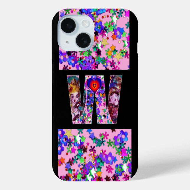 COQUES Case-Mate iPhone LETTRE MONOGRAMME W MONOGRAMME DE MASQUÉRADE VÉNÉT (Verso)