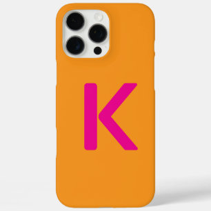Coques iPhone 16 Pro Max Lettre monographique Initiales couleur personnalis