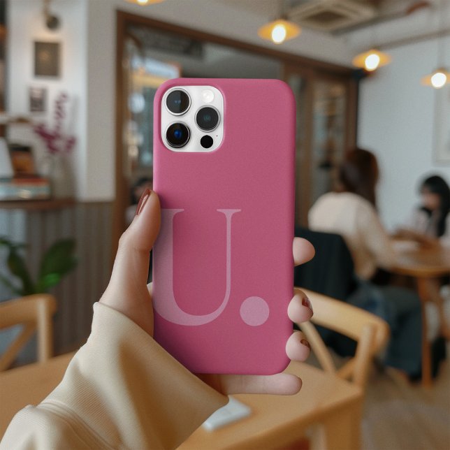 Coques Case-Mate iPhone Lettre monographique rose Style minimaliste couleu (Créateur téléchargé)