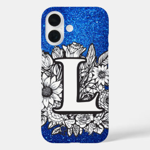 Coques iPhone 16 Lettre personnalisée L Élégante Parties scintillan
