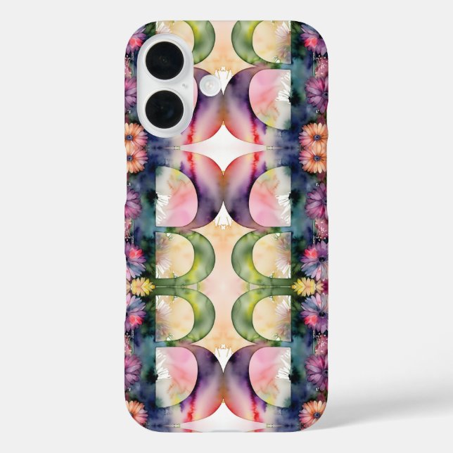 Coques Case-Mate iPhone LETTRE PsychÉLIQUE B Motif Aquarelle Florale (Verso)