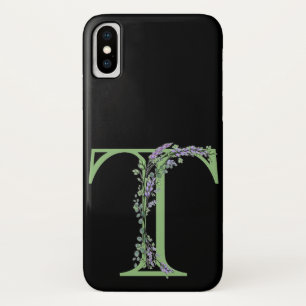 Case-Mate iPhone Case Lettre T monogramme Lavender Eucalyptus