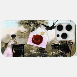 COQUE iPhone 15 PRO MAX LETTRE VALENTINE ROMANTIQUE, SCEAU DE CIRE ROUGE