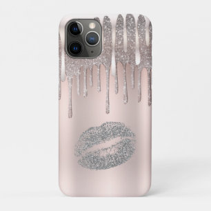 Case-Mate iPhone Case Lèvres argentées roses glacées paillettes diamant 