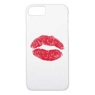 Coque iPhone 8/7 Lèvres de baiser rouges