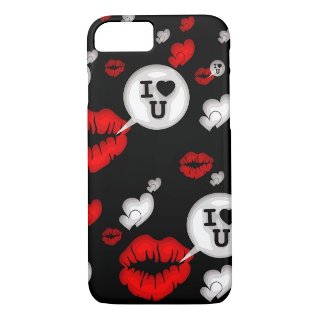 Coques Case-Mate iPhone Lèvres et amour (Dos)