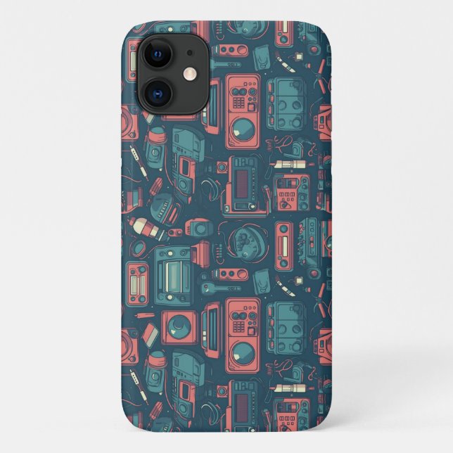 Coques Case-Mate iPhone L'explosion du passé : la technologie des années 8 (Dos)