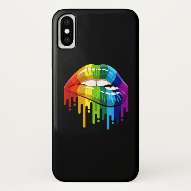 Coques Case-Mate iPhone LGBT Rainbow Lip Gay pride (Dos)