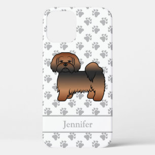 Case-Mate iPhone Case Lhasa Apso Sable Rouge Chien de Dessin Animé & Nom