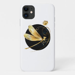 Case-Mate iPhone Case libellule d'or en cercle noir