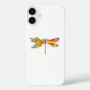 Coques iPhone 16 Plus Libellule Fleur Jaune