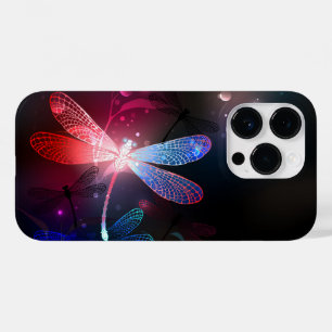 Coque Pour iPhone 14 Pro libellule rouge brillante