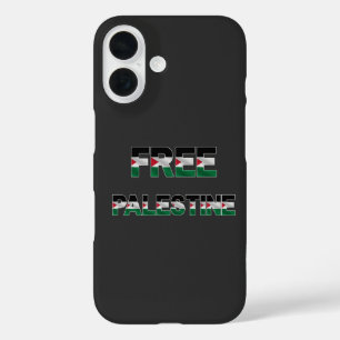 Coques iPhone 16 Libérez la Palestine Lettres drapeau Unité Fierté 