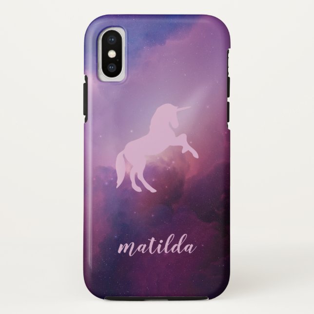 Coques Case-Mate iPhone licorne de galaxie spatiale (Dos)