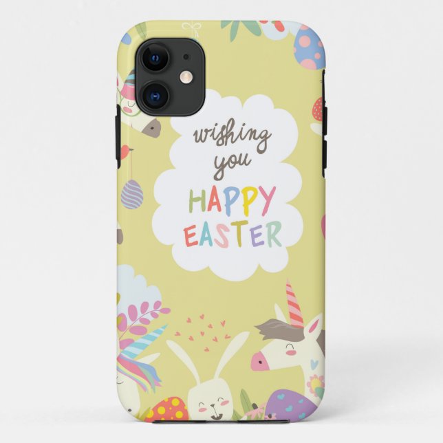 Coques Case-Mate iPhone licorne de pâques (Dos)