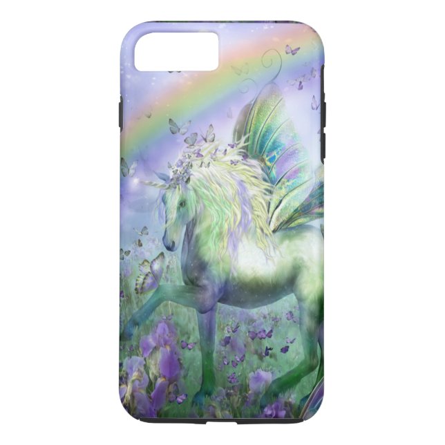 Coques Case-Mate iPhone licorne et papillons (Dos)