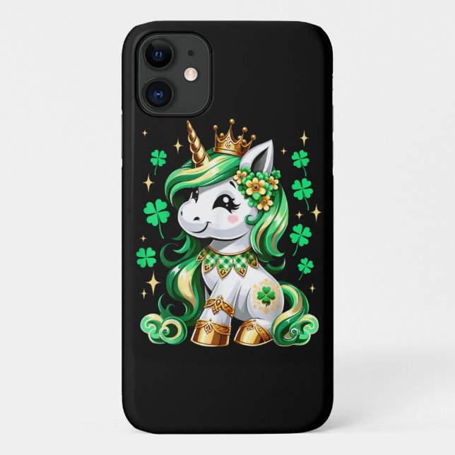 Coques Case-Mate iPhone Licorne mignonne Trèfle Saint-Patrick  (Dos)