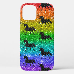 Case-Mate iPhone Case Licorne Silhouette Arc-en-ciel Paillettes Fierté L