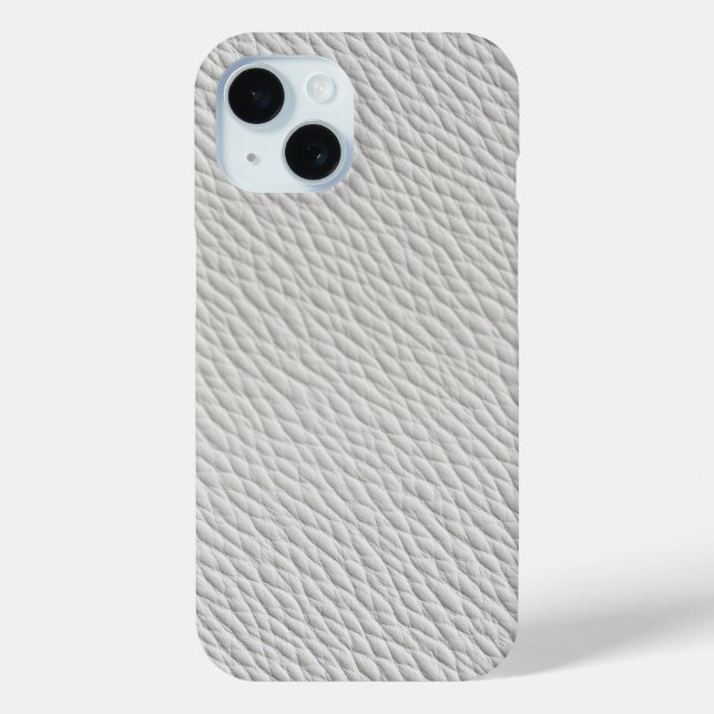 Coques Case-Mate iPhone Light Gray Leather Textured Phone Case (Verso)