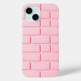 Coque Pour iPhone 15 Light Pink Brick iPhone Case Soft Chic Style
