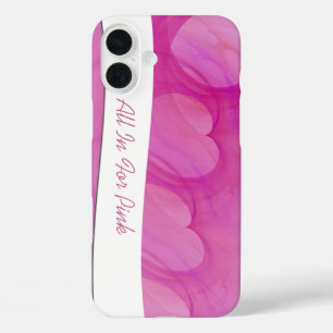 Coques iPhone 16 Plus Ligne Abstraite Coeur rose soyeux Customisée