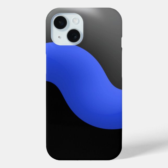 Coques Case-Mate iPhone Ligne bleue mince de la police (Verso)