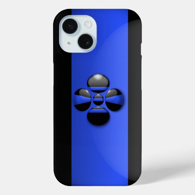 Coques Case-Mate iPhone Ligne bleue mince de la police (Verso)
