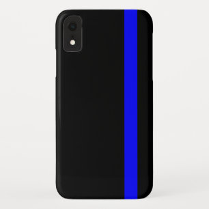 Coques Pour iPhone Ligne Bleue Mince Symbolique verticale