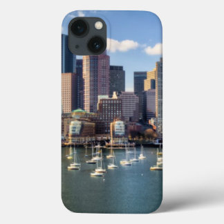 iPhone 13 Case Ligne d'horizon de Boston en bord de mer