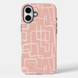 Coques iPhone 16 Plus Ligne Maze Saumon rose