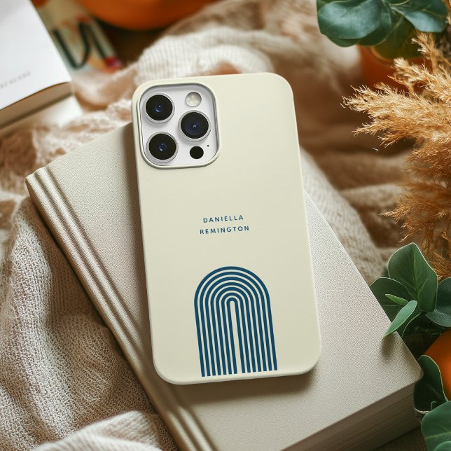 Coques Case-Mate iPhone Ligne minimaliste Boho Blue Arch (Créateur téléchargé)