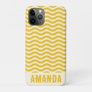 Case-Mate iPhone Case Lignes Abstraites Rétro Personnalisées Jaune