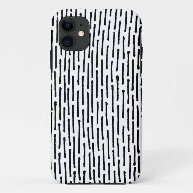 Coques Case-Mate iPhone Lignes cassées - Noir sur Blanc (Dos)