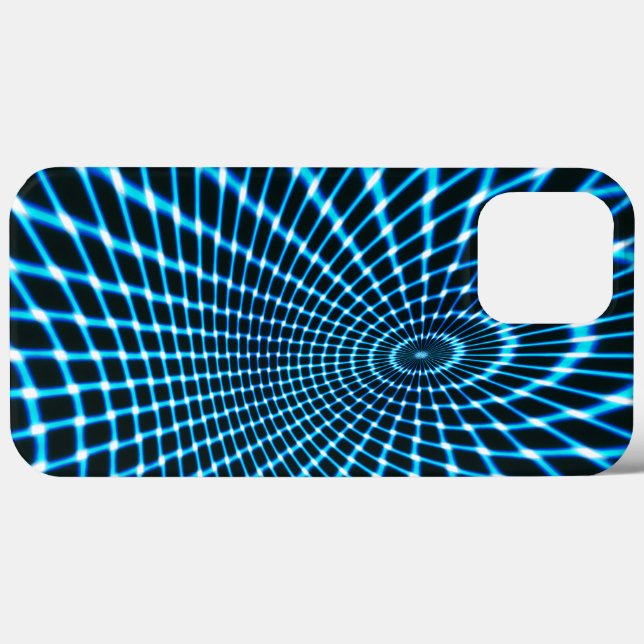 Coques Case-Mate iPhone Lignes croisées courbes formant un cercle profond  (Verso (horizontal))