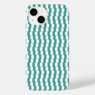 Coque Pour iPhone 14 Lignes déroutantes turquoise